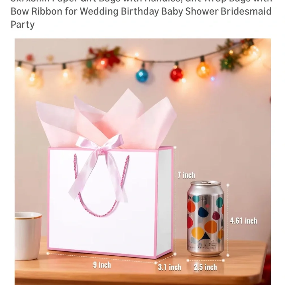 Pink Gift Bags with Cards